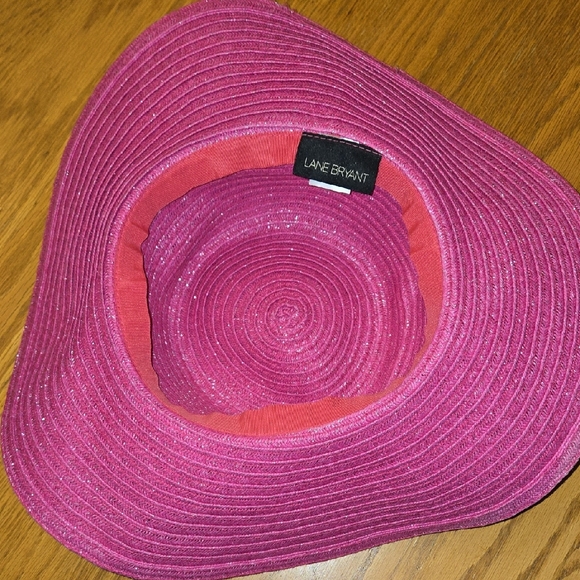 Lane Bryant Sparkling Pink Wide-Brim Hat - Picture 5 of 8
